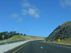 driving a truck down the open highway